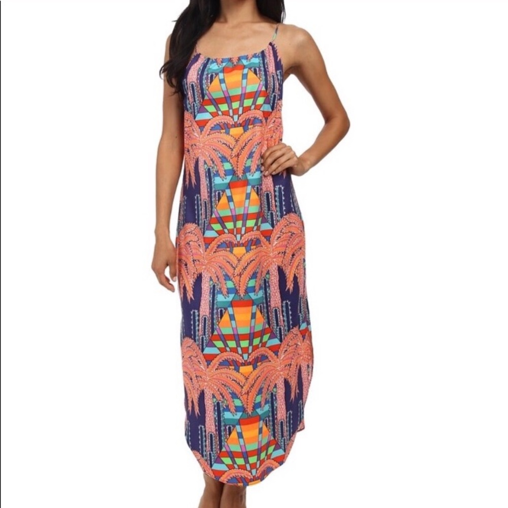 Mara Hoffman palm print midi dress